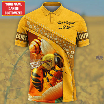 Maxcorners Personalized Name Honey Bee Keeper All Over Printed Unisex Shirt LM1304