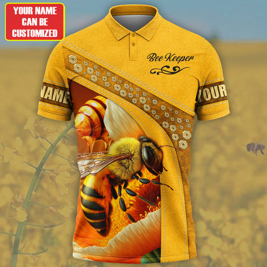 Maxcorners Personalized Name Honey Bee Keeper All Over Printed Unisex Shirt LM1304