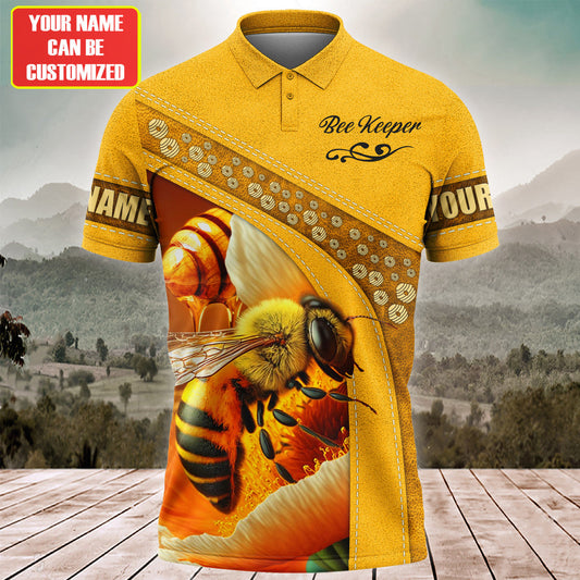 Maxcorners Personalized Name Honey Bee Keeper All Over Printed Unisex Shirt LM1304