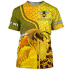 Maxcorners Personalized Name Honey Bee 11 All Over Printed Unisex Shirt LM1304