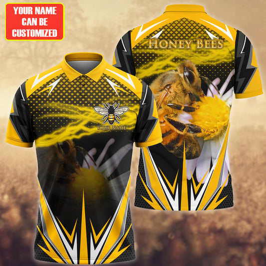 Maxcorners Personalized Name Honey Bee 15 All Over Printed Unisex Shirt LM1304