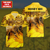 Maxcorners Personalized Honey Bee Flower Tropical Hawaii Shirt Beach Short LM1304