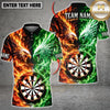 Maxcorners Darts Fire And Ice Majestic Eagle Mascot Dual Element Target Board Graphic Multicolor Customized Name, Team Name 3D Shirts