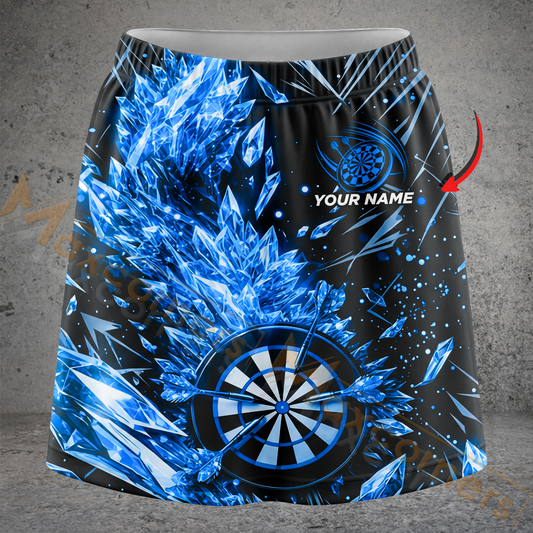 Maxcorners Darts Crystal Shards Dartboard Personalized 3D Skirts With Shorts