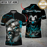 Maxcorners Bowling Evil Clown & Mask Design Multicolor Options Personalized Name, Team Name 3D Shirt