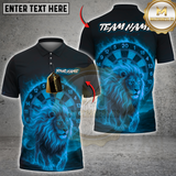 Maxcorners Darts Flaming Lion Multicolor Customized Name, Team Name 3D Shirts