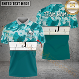 Maxcorners Golf Camo Print And Heartbeat  Multicolor Customized Name, Team Name 3D Shirts