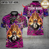 Maxcorners Billiard Ball 8 Lion King Pattern Multicolor Customized Name, Team Name 3D Shirts