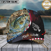 Maxcorners Fishing Camo Flag Patriot Personalized Cap (11 Breeds)