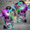 Maxcorners Bowling And Pins Vibrant Nebula Customized Name, Team Name 3D Shirt (4 Colors)