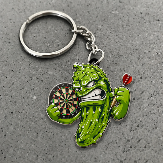 Maxcorners Darts Angry Pickle 3D Keychain And Ornament