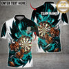 Maxcorners Darts Furious Bull Mascot Muscular Fighting Stance Dartboard Graphic Multicolor Customized Name, Team Name 3D Shirts