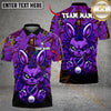 Maxcorners Urban Graffiti Rabbit Golf Polo Shirt Customized Name, Team Name 3D Shirts (4 Colors)