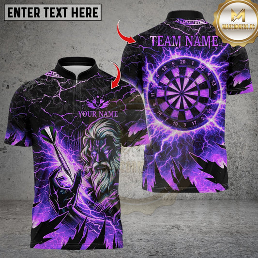 Maxcorners Zues With Thunder Darts Design Multicolor Customized Name, Team Name 3D Shirts