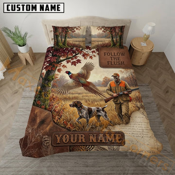 Maxcorners Pheasant Hunting Autumn Quote Scene Bedding Set 3D Print Custom Name