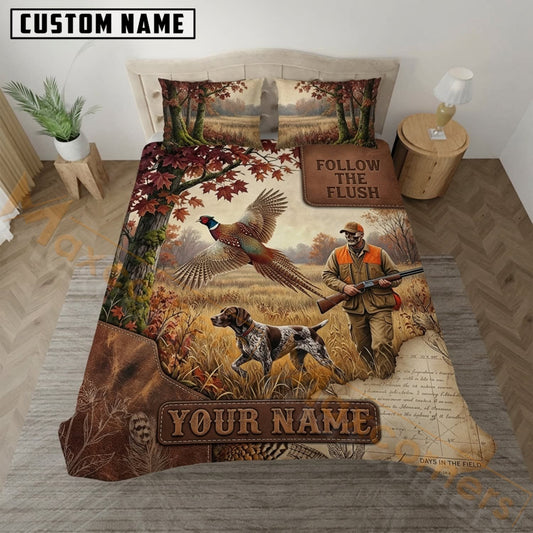 Maxcorners Pheasant Hunting Autumn Quote Scene Bedding Set 3D Print Custom Name