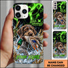 Maxcorners Duck Hunting Golden Retriever Green Lightning Water Splash Personalized Name 3D Phone Case - German Wirehaired Pointer