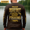Maxcorners Proof Bigfoot Prefers Sunset Fishing Trips Fishing UPF Shirts, Funny Fishing Shirt, Fishing Shirts For Men