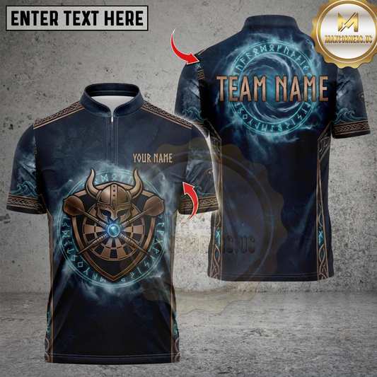 Maxcorners Darts Viking Rune Energy Dartboard Personalized Name 3D Unisex Shirt