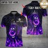 Maxcorners Bowling Lion King With Flaming Lion Multicolor Customized Name, Team Name 3D Shirts