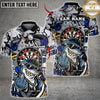 Maxcorners Dart Board Shark Mascot Fierce Expression Streetwear Style Multicolor Customized Name, Team Name 3D Shirts