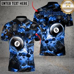 Maxcorners Billiard 8 Ball Shoot And Destroy Personalized Name, Team Name 3D Shirt (4 Colors)