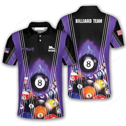 Maxcorners Hive Pattern Billiard 8 ball multicolor Polo Shirts For Men, Billiard team shirts, Gift for Pool team player