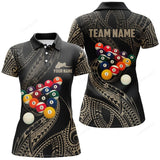 Maxcorners Personalized Tribal Pattern Billiard Polo Shirts For Women