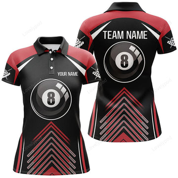 Personalized Billiard Ball Camouflage Version Polo Shirts For Women