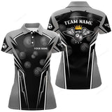 Maxcorners Personalized Name, Team Name 8 Ball Pool Women's Billiard Polo Shirts