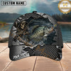 Maxcorners Fishing Skull Angler Torn Metal Personalized 3D Cap