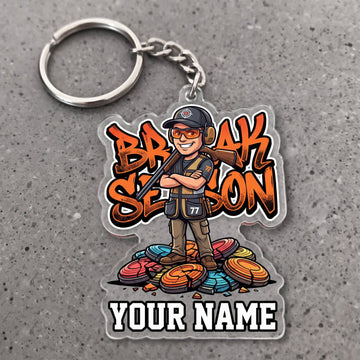 Maxcorners Clay Shooting Funny Breakin Season Shooter Customized Name 3D Keychain And Ornament