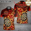 Maxcorners Darts Lucky Clover Shamrock Gold Filigree Target Board Graphic Multicolor Customized Name, Team Name 3D Shirts