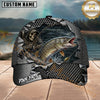 Maxcorners Fishing Skull Angler Torn Metal Personalized 3D Cap