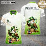 Maxcorners Billiard ST.Patrick's Day Funny Eagle Billiad Ball Customized Name 3D Shirt