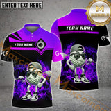Maxcorners Cool Golf Premium Gradient Pattern Multicolor Options Personalized Name, Team Name 3D Polo Shirts (4 Colors)