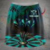 Maxcorners Darts Neon Flame Darts Personalized 3D Skirts With Shorts