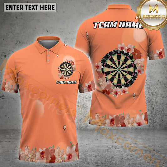 Maxcorners Soft Lavender & Flower Dartboard Darts Jersey Multicolor Options Personalized Name, Team Name 3D Shirt (4 Colors)