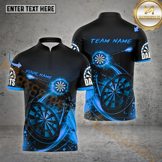 Maxcorners Flaming Darts Jersey Multicolor Options Personalized Name, Team Name 3D Shirt (4 Colors)