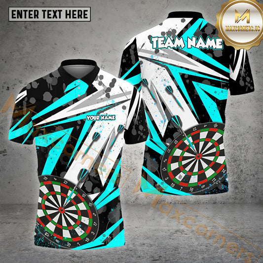 Maxcorners Winner Darts Dartboard Multicolor Options Personalized Name, Team Name 3D Polo Shirt (4 Colors)