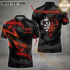Maxcorners Premium Golden Dartboard Darts Sport Jersey Pattern  Multicolor Options Personalized Name, Team Name 3D Shirt (4 Colors)