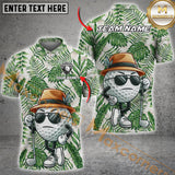 Maxcorners Funny Golf Ball tropical Pattern  Multicolor Options Personalized Name, Team Name 3D Shirt (4 Colors)