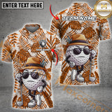 Maxcorners Funny Golf Ball tropical Pattern  Multicolor Options Personalized Name, Team Name 3D Shirt (4 Colors)