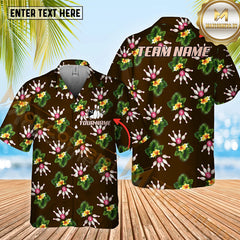 Maxcorners Tropical Style Bowling And Pins Option Customized Name Hawaiian Shirt (4 Colors)