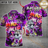 Maxcorners Never Give Up Graffiti Pattern Golf Ball Multicolor Options Personalized Name, Team Name 3D Shirt (4 Colors)