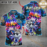 Maxcorners Never Give Up Graffiti Pattern Golf Ball Multicolor Options Personalized Name, Team Name 3D Shirt (4 Colors)