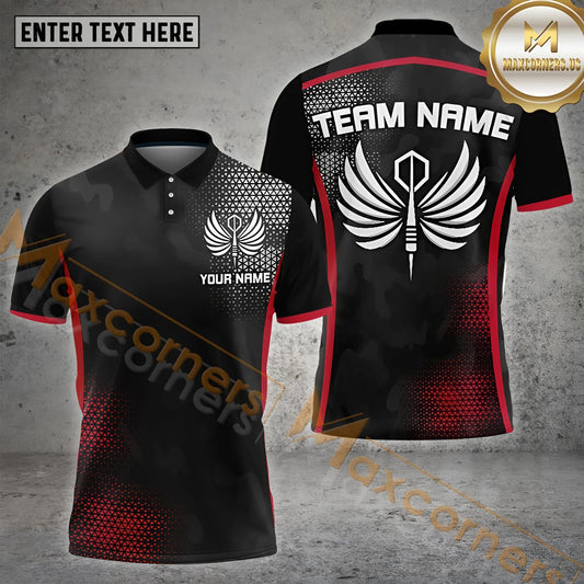 Maxcorners Darts Winged Dart Warrior Multicolor Options Personalized Name, Team Name 3D Shirt (4 Colors)