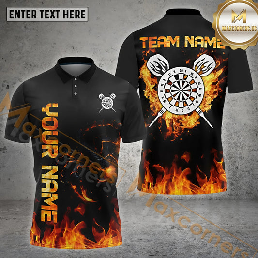 Maxcorners Darts Scorpion Fire Multicolor Options Personalized Name, Team Name 3D Shirt (4 Colors)