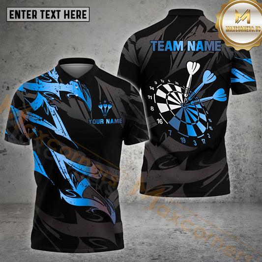 Maxcorners Premium Golden Dartboard & Darts Sport Jersey Pattern  Multicolor Options Personalized Name, Team Name 3D Shirt (4 Colors)