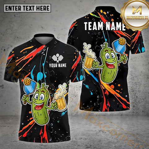 Maxcorners 3D Multicolor Pickleball Personalized Unisex Shirt 5 (4 colors)